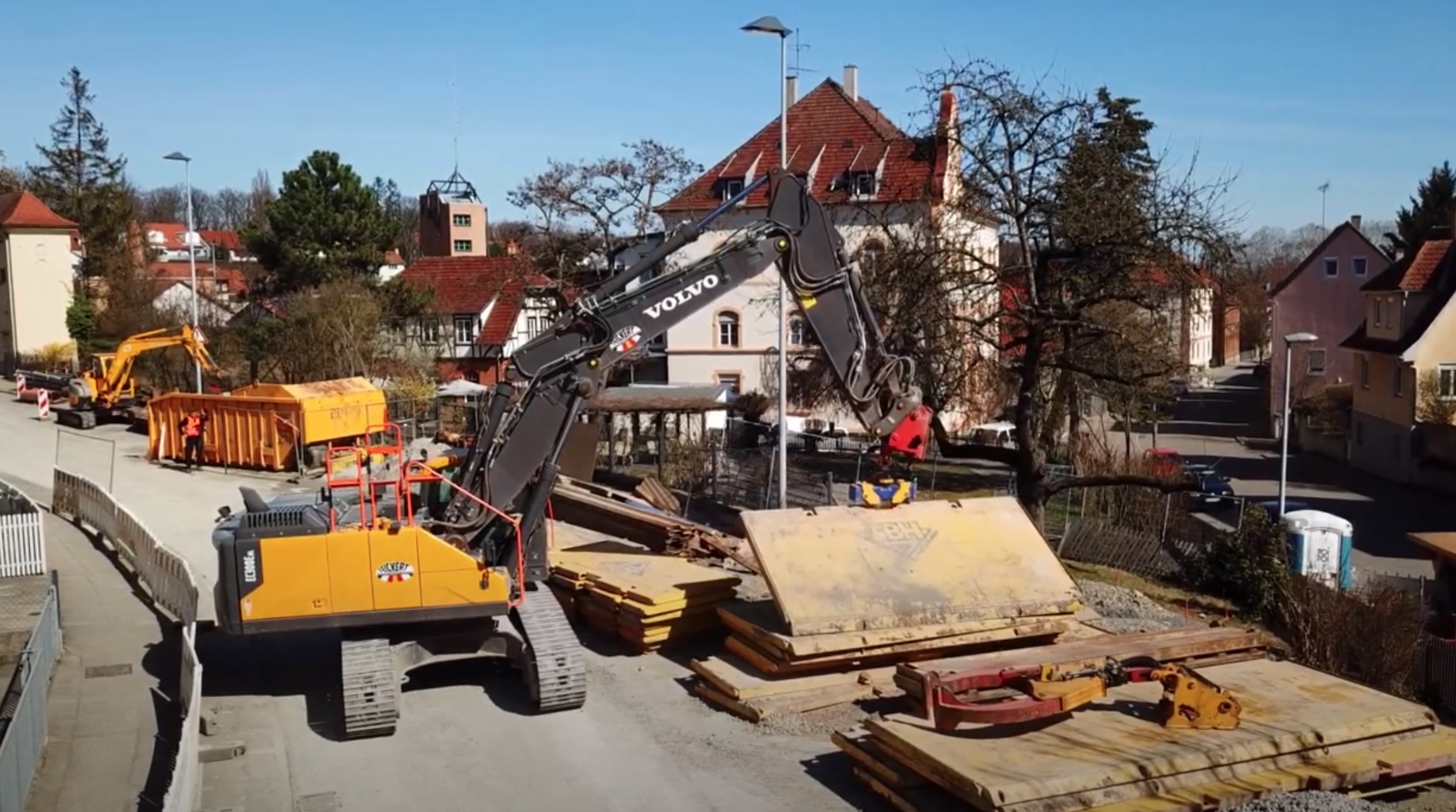 Bagger auf einer Baustelle